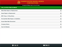 Tablet Screenshot of harriswatermainandsewers.com